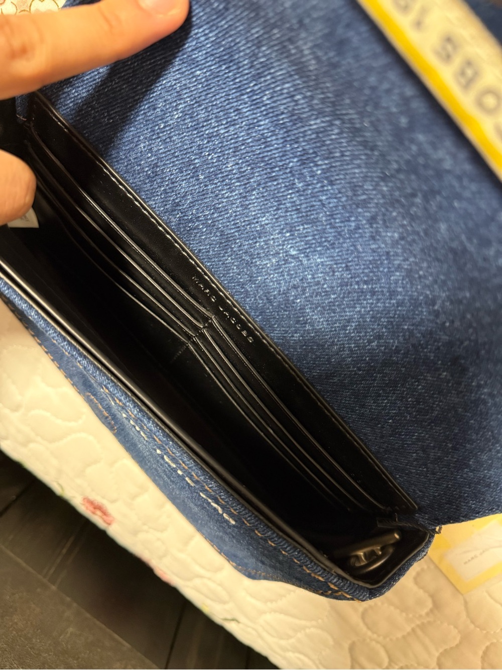 Marc Jacobs Denim Mini Crossbody Bag with White Logo - Picture 4 of 4